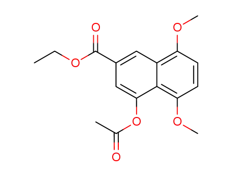 Molecular Structure of 25932-95-0 (ethyl 4-(acetyloxy)-5,8-dimethoxynaphthalene-2-carboxylate)