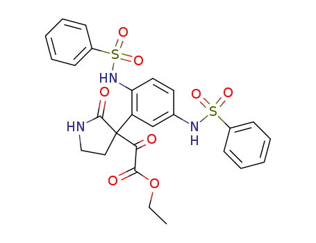 [3-(2,5-bis-benzenesulfonylamino-phenyl)-2-oxo-pyrrolidin-3-yl]-glyoxylic acid ethyl ester