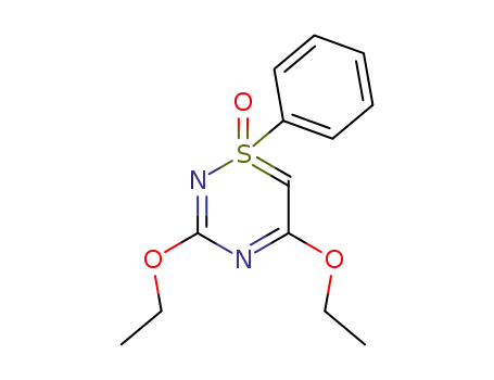 Molecular Structure of 61177-85-3 (1l4-1,2,4-Thiadiazine, 3,5-diethoxy-1-phenyl-, 1-oxide)