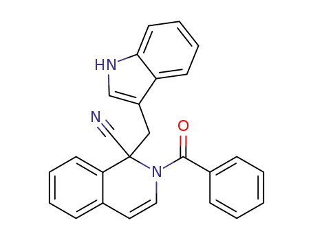 Molecular Structure of 384846-05-3 (2-benzoyl-1-indol-3-ylmethyl-1,2-dihydro-isoquinoline-1-carbonitrile)