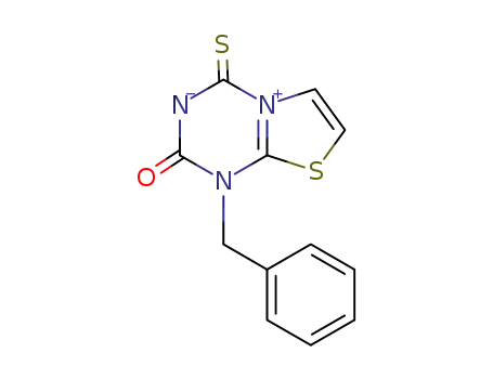 1-benzyl-2-oxo-4-thioxo-1,2,3,4-tetrahydro-thiazolo[3,2-<i>a</i>][1,3,5]triazinylium betaine