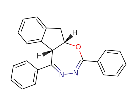Molecular Structure of 59105-92-9 (2,5-diphenyl-(5a<i>r</i>,10a<i>c</i>)-10,10a-dihydro-5a<i>H</i>-indeno[1,2-<i>f</i>][1,3,4]oxadiazepine)