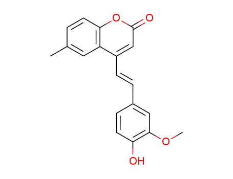 4-(4-hydroxy-3-methoxy-<i>trans</i>-styryl)-6-methyl-coumarin
