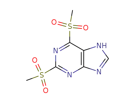Molecular Structure of 82499-05-6 (2,6-bis(methylsulfonyl)-5H-purine)
