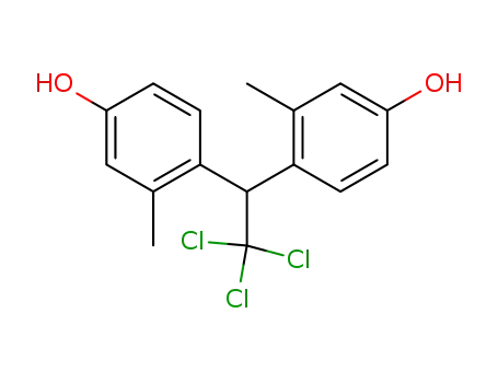 Molecular Structure of 21282-43-9 (4,4-(2,2,2-Trichloroethylidene)bis(3-methylphenol))