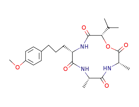 <i>N</i>-(<i>L</i>-2-hydroxy-3-methyl-butyryl)-5-(4-methoxy-phenyl)-<i>L</i>-norvalyl-><i>L</i>-alanyl-><i>L</i>-alanine lactone