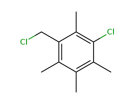 Molecular Structure of 24812-18-8 (Benzene, 1-chloro-3-(chloromethyl)-2,4,5,6-tetramethyl-)