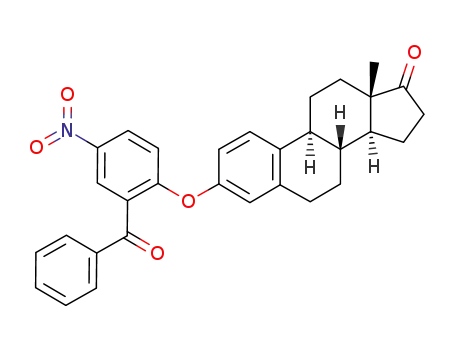 Molecular Structure of 103278-44-0 (3-(2-benzoyl-4-nitro-phenoxy)-estra-1,3,5<sup>(10)</sup>-trien-17-one)