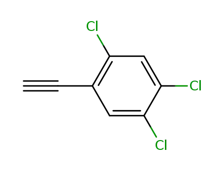 Molecular Structure of 6546-87-8 (1,2,4-trichloro-5-ethynyl-benzene)