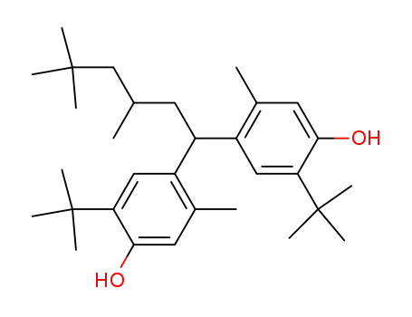 Molecular Structure of 117756-13-5 (1,1-bis-(5-<i>tert</i>-butyl-4-hydroxy-2-methyl-phenyl)-3,5,5-trimethyl-hexane)