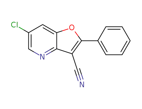 6-chloro-2-phenyl-furo[3,2-<i>b</i>]pyridine-3-carbonitrile