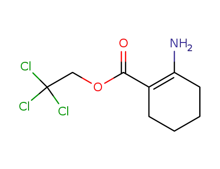 Molecular Structure of 65277-18-1 (1-Cyclohexene-1-carboxylic acid, 2-amino-, 2,2,2-trichloroethyl ester)