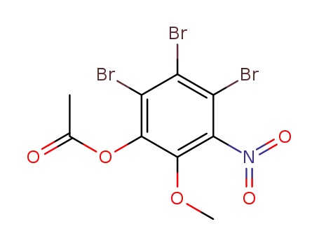 1-acetoxy-2,3,4-tribromo-6-methoxy-5-nitro-benzene