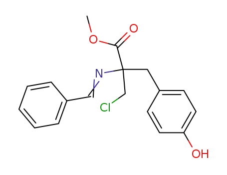 2-Chloromethyl-3-(4-hydroxy-phenyl)-2-{[1-phenyl-meth-(Z)-ylidene]-amino}-propionic acid methyl ester
