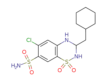 6-chloro-3-cyclohexylmethyl-1,1-dioxo-1,2,3,4-tetrahydro-1λ<sup>6</sup>-benzo[1,2,4]thiadiazine-7-sulfonic acid amide