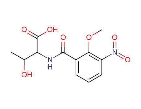 Molecular Structure of 91568-18-2 (<i>N</i>-(2-methoxy-3-nitro-benzoyl)-threonine)