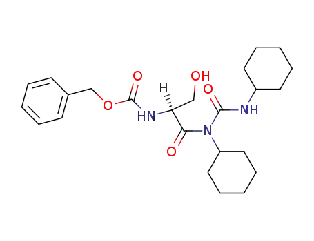 Molecular Structure of 1738-92-7 (benzyl {1-[cyclohexyl(cyclohexylcarbamoyl)amino]-3-hydroxy-1-oxopropan-2-yl}carbamate)