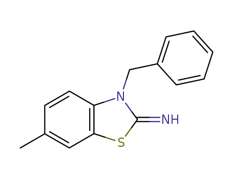 Molecular Structure of 139399-33-0 (2(3H)-Benzothiazolimine, 6-methyl-3-(phenylmethyl)-)