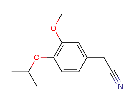 Molecular Structure of 861069-45-6 (2-(4-Isopropoxy-3-Methoxyphenyl)acetonitrile)