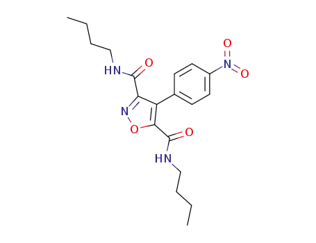 Molecular Structure of 94438-40-1 (4-(4-nitro-phenyl)-isoxazole-3,5-dicarboxylic acid bis-butylamide)