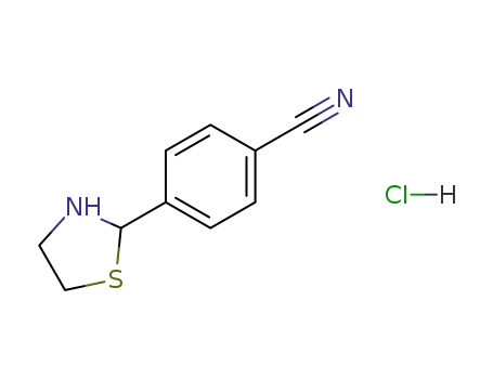 Molecular Structure of 114223-46-0 (4-thiazolidin-2-yl-benzonitrile; hydrochloride)