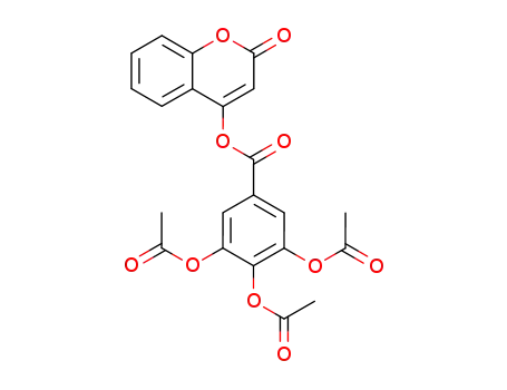 Molecular Structure of 112223-45-7 (4-(3,4,5-triacetoxy-benzoyloxy)-coumarin)
