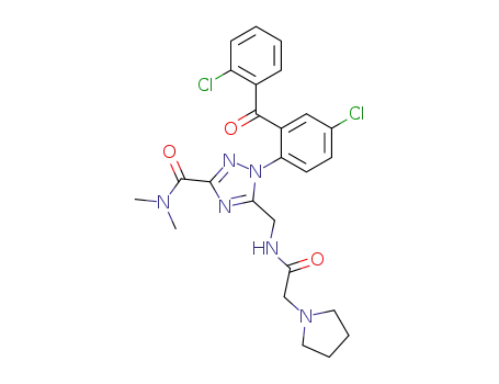 1-[4-chloro-2-(2-chloro-benzoyl)-phenyl]-5-[(2-pyrrolidin-1-yl-acetylamino)-methyl]-1<i>H</i>-[1,2,4]triazole-3-carboxylic acid dimethylamide