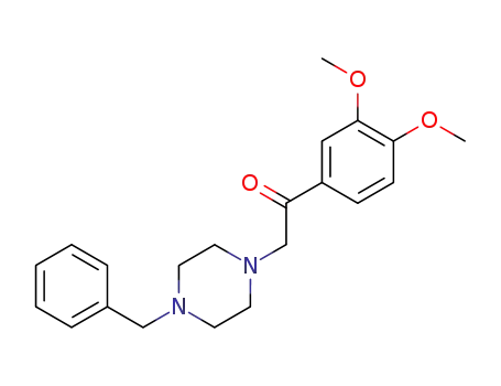 Molecular Structure of 80101-57-1 (2-(4-benzyl-piperazino)-1-(3,4-dimethoxy-phenyl)-ethanone)