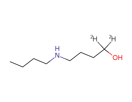 Molecular Structure of 117943-01-8 (4-Butylamino-1-butanol-1-D<sub>2</sub>)