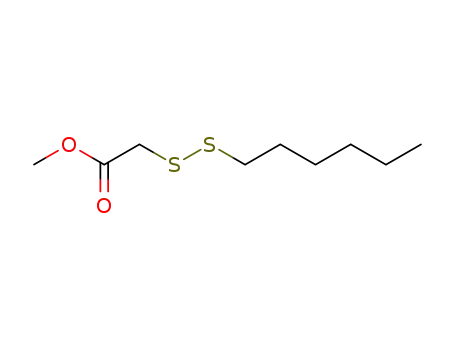Molecular Structure of 93282-64-5 (methyl (hexyldisulfanyl)acetate)