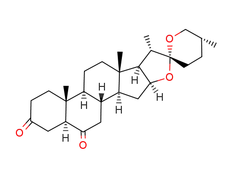 Molecular Structure of 3514-59-8 ((25R)-5α-spirostan-3,6-dione)