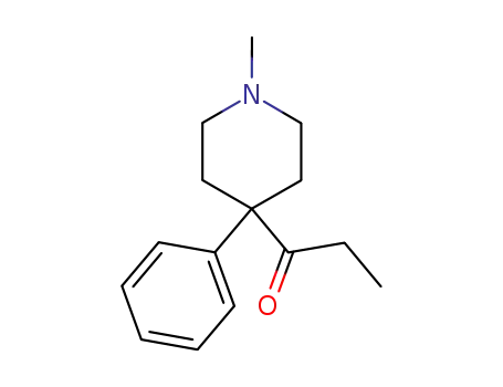 Molecular Structure of 7475-63-0 (1-(1-methyl-4-phenylpiperidin-4-yl)propan-1-one)