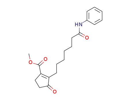 Molecular Structure of 42335-10-4 (N-Phenyl-2-methoxycarbonyl-5-oxo-1-cyclopentenheptansaeureamid)