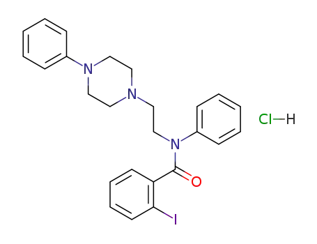 2-iodo-benzoic acid-{<i>N</i>-[2-(4-phenyl-piperazino)-ethyl]-anilide}; hydrochloride