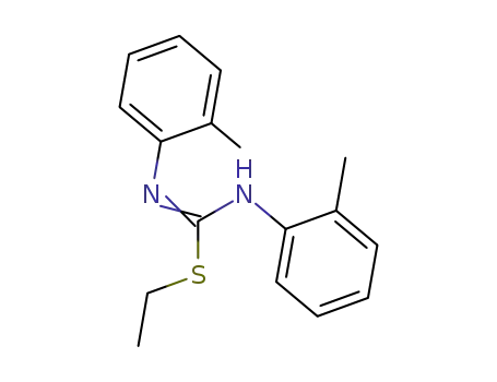 Molecular Structure of 19801-31-1 (Carbamimidothioic acid, N,N'-bis(2-methylphenyl)-, ethyl ester)