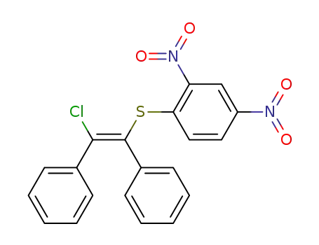Molecular Structure of 27953-90-8 ((α'-chloro-stilben-α-yl)-(2,4-dinitro-phenyl)-sulfide)