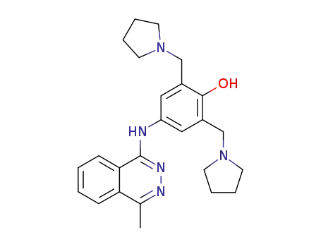 Molecular Structure of 134478-37-8 (Phenol, 4-[(4-methyl-1-phthalazinyl)amino]-2,6-bis(1-pyrrolidinylmethyl)-)