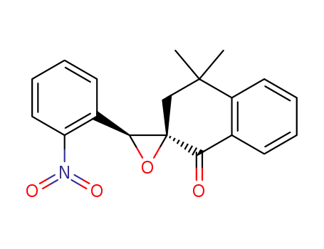 (2<i>RS</i>,3'<i>SR</i>)-4,4-dimethyl-3'-(2-nitro-phenyl)-3,4-dihydro-spiro[naphthalen-2,2'-oxiran]-1-one