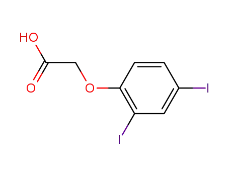 Molecular Structure of 77228-65-0 ((2,4-Diiodophenoxy)acetic acid)