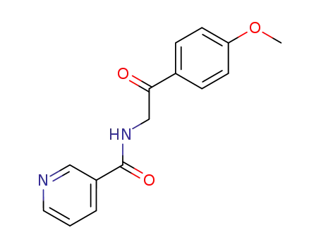 Molecular Structure of 4122-63-8 (<i>N</i>-[2-(4-methoxy-phenyl)-2-oxo-ethyl]-nicotinamide)