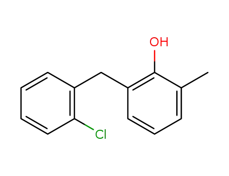 Molecular Structure of 6279-16-9 (2-(2-chlorobenzyl)-6-methylphenol)
