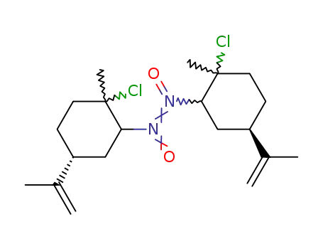 Molecular Structure of 61263-71-6 (bis-((1Ξ,2Ξ,4<i>R</i>)-1-chloro-<i>p</i>-menth-8-en-2-yl)-diazene-<i>N</i>,<i>N</i>'-dioxide)