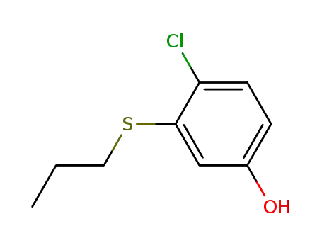 Molecular Structure of 49828-89-9 (4-Chloro-3-propylsulfanyl-phenol)