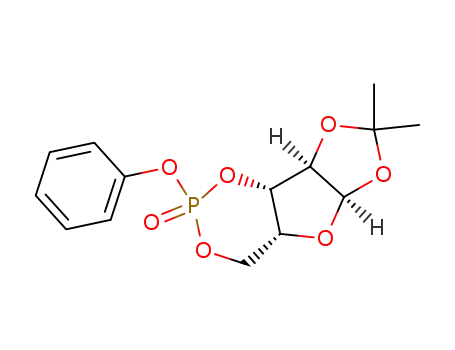 Molecular Structure of 108645-14-3 (1,2-O-isopropylidene-3,5-O-phenoxyphosphoryl-α-D-xylofuranose)