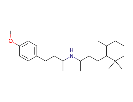 Molecular Structure of 96578-98-2 ([3-(4-methoxy-phenyl)-1-methyl-propyl]-[1-methyl-3-(2,2,6-trimethyl-cyclohexyl)-propyl]-amine)