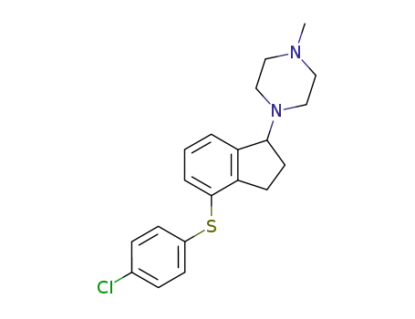 Molecular Structure of 74801-42-6 (4-(4-chlorophenylthio)-1-(4-methylpiperazino)indane)
