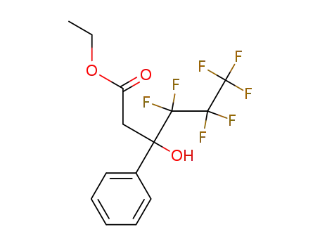 Molecular Structure of 337-14-4 (4,4,5,5,6,6,6-heptafluoro-3-hydroxy-3-phenyl-hexanoic acid ethyl ester)