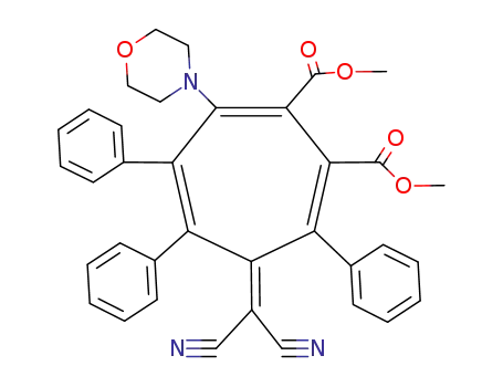 8,8-Dicyan-4,5-bis(methoxycarbonyl)-3-morpholino-1,2,6-triphenylheptafulven