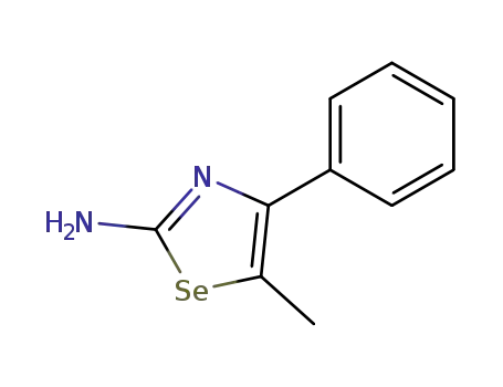 Molecular Structure of 7496-57-3 (5-methyl-4-phenyl-1,3-selenazol-2-amine)