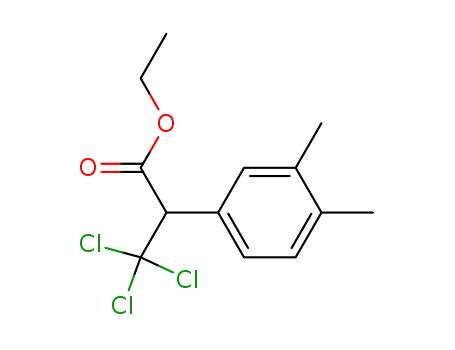 Molecular Structure of 92021-81-3 (ethyl 3,3,3-trichloro-2-(3,4-dimethylphenyl)propanoate)